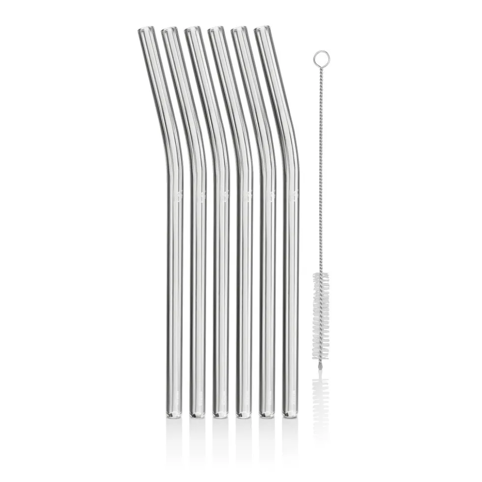 Baric Trinkhalme aus Glas, 22 cm, 6 Stück