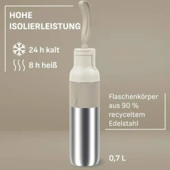 beYou Flip Bottle 0,7 L, Isolier-Trinkflasche, N31214