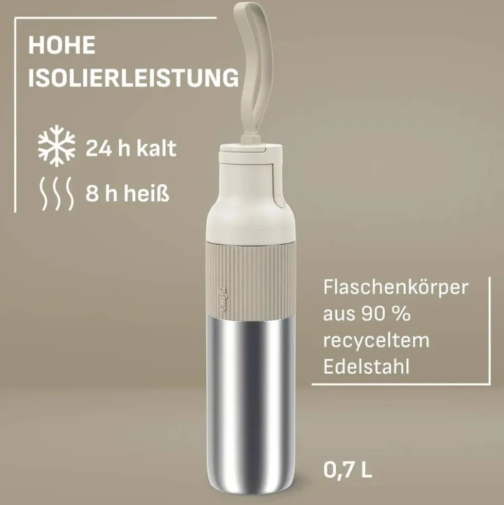 beYou Flip Bottle 0,7 L, Isolier-Trinkflasche, N31214