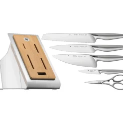 Chef`s Edition Messer-Set mit Messerblock, 6-teilig