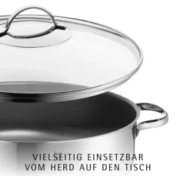 Devil Servier-Schmorpfanne mit Glasdeckel, 24 cm