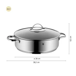 Devil Servier-Schmorpfanne mit Glasdeckel, 28 cm