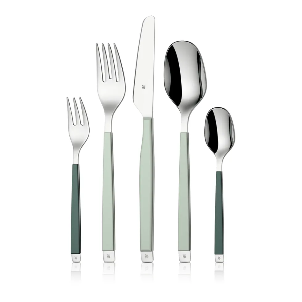 Emotion Besteck-Set, Cromargan® hochwertiger Edelstahl, Frosty Green, 30-teilig