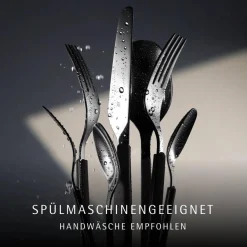 Emotion Besteck-Set, Cromargan® hochwertiger Edelstahl, Lava, 30-teilig