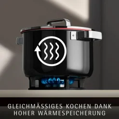 Fusiontec Function Pro, Kochtopf mit Deckel, 24 cm, Black