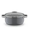 Fusiontec Mineral Pro, Bratentopf mit Decke, 24 cm, Platinum