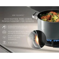 Fusiontec Mineral Pro, Bratentopf mit Decke, 24 cm, Platinum