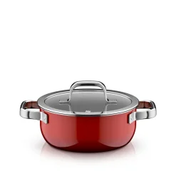 Fusiontec Mineral Pro, Bratentopf mit Deckel, 20 cm, Passion Red