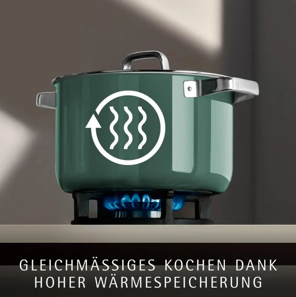 Fusiontec Mineral Pro, Kochtopf mit Deckel, 24 cm, Eucalyptus Haze