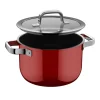 Fusiontec Mineral Pro, Kochtopf mit Deckel, 20 cm, Passion Red