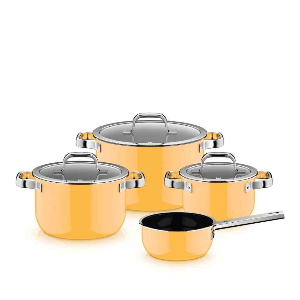 Fusiontec Mineral Pro, Topf-Set, 4-teilig, Mango Yellow
