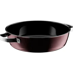 Fusiontec Mineral Schmorpfanne mit Glasdeckel, 28 cm, Rose Quartz