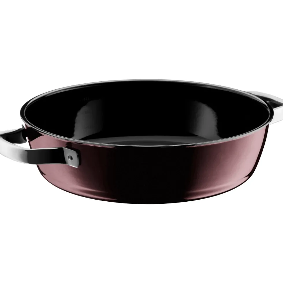 Fusiontec Mineral Schmorpfanne mit Glasdeckel, 28 cm, Rose Quartz