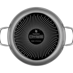 Fusiontec Mineral Schmorpfanne mit Glasdeckel, 24 cm, Platinum