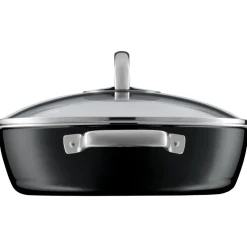 Fusiontec Mineral Schmorpfanne mit Glasdeckel, 28 cm, Black