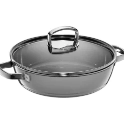 Fusiontec Mineral Schmorpfanne mit Glasdeckel, 28 cm, Platinum