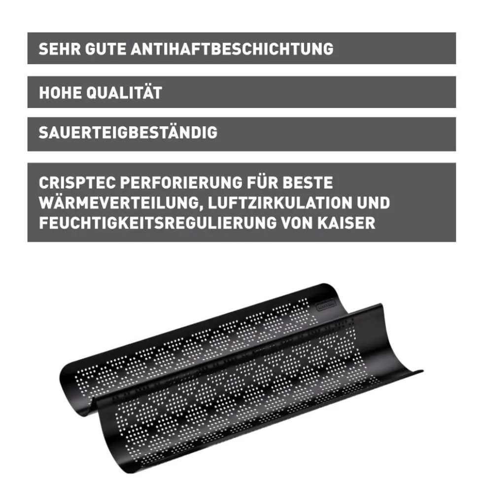 KAISER Inspiration Baguette-Backform, perforiert, 40 x 20 cm