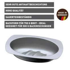 KAISER Inspiration Brotbackform, oval, 32 cm