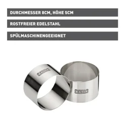 KAISER Inspiration Dessert- und Speiseringe, 2 Stück