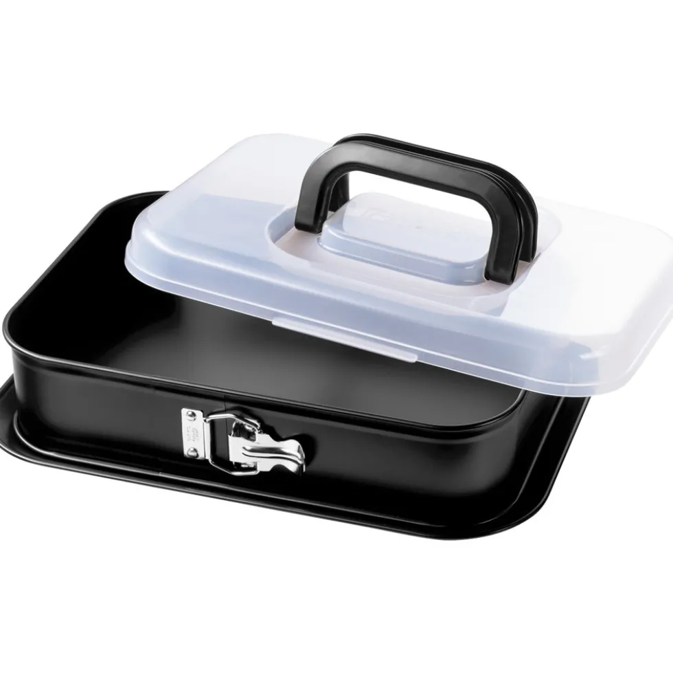 KAISER Inspiration Springform rechteckig mit Transporthaube, 35 x 24 cm