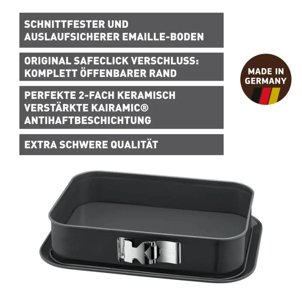 KAISER La Forme Plus Springform mit SafeClick, rechteckig, 35 x 24 cm