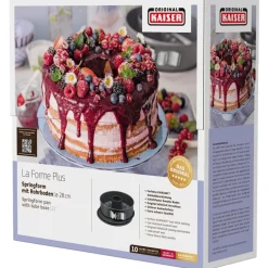 KAISER La Forme Plus Springform mit Rohrboden und SafeClick, 28 cm
