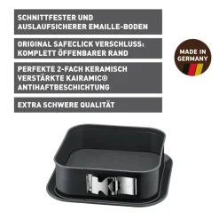 KAISER La Forme Plus Springform mit SafeClick, quadratisch, 24 x 24 cm