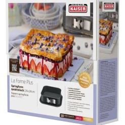 KAISER La Forme Plus Springform mit SafeClick, quadratisch, 24 x 24 cm