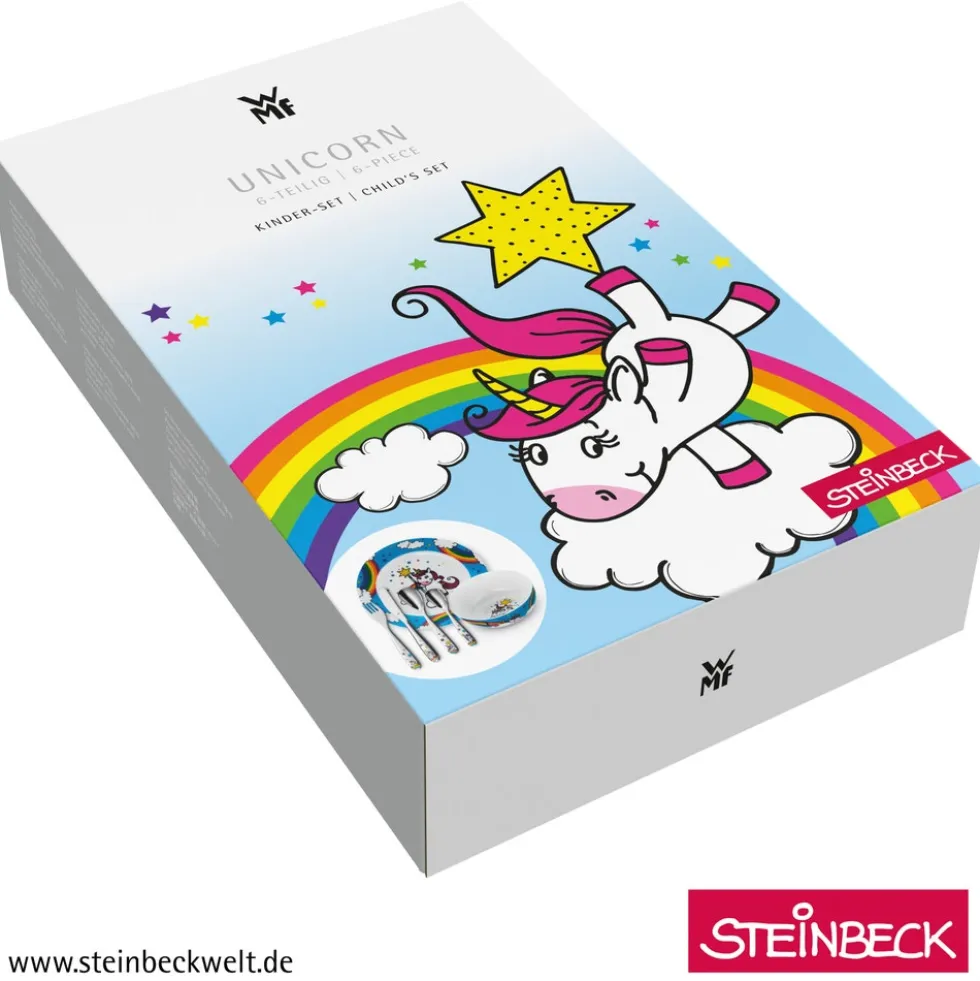 Kindergeschirr-Set Einhorn, 6-teilig