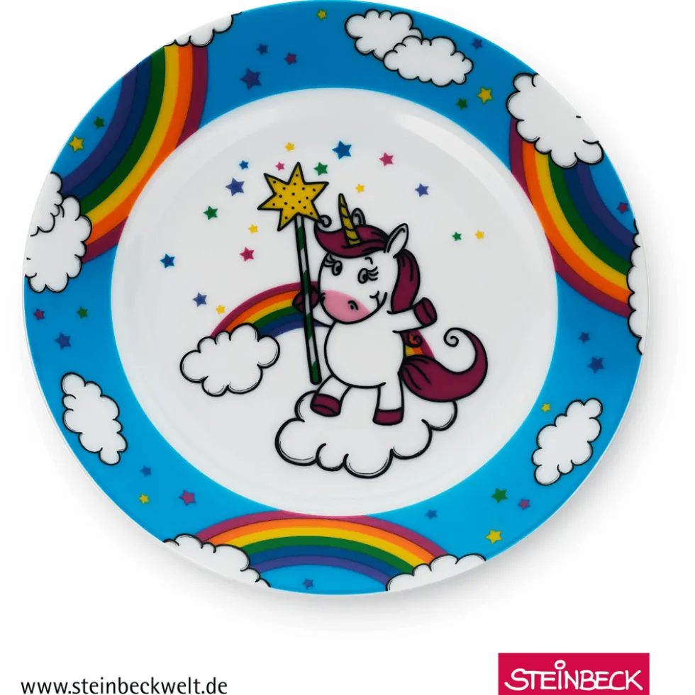 Kindergeschirr-Set Einhorn, 6-teilig