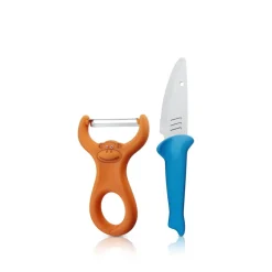 Kinderkoch-Set mit Gemüseschäler und Messer, 2-teilig