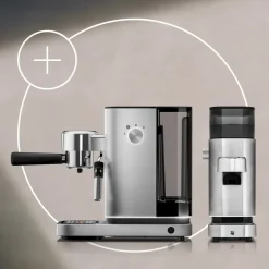 Lumero Set: WMF Lumero Espresso Siebträgermaschine und Espressomühle