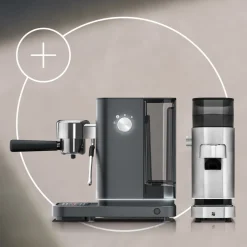 Lumero Set: WMF Lumero Espressomaschine in Stone Grey mit Espressomühle