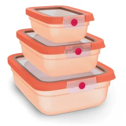 oneClick Frischhaltedosen 3-teiliges Space Saving Set (0,5 / 1,2 / 2,3 L) N12303