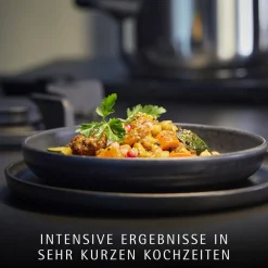Perfect One Pot Schnellkochtopf-Set, 22 cm, 3 & 4,5 L, stapelbar, mit Dämpfeinsatz