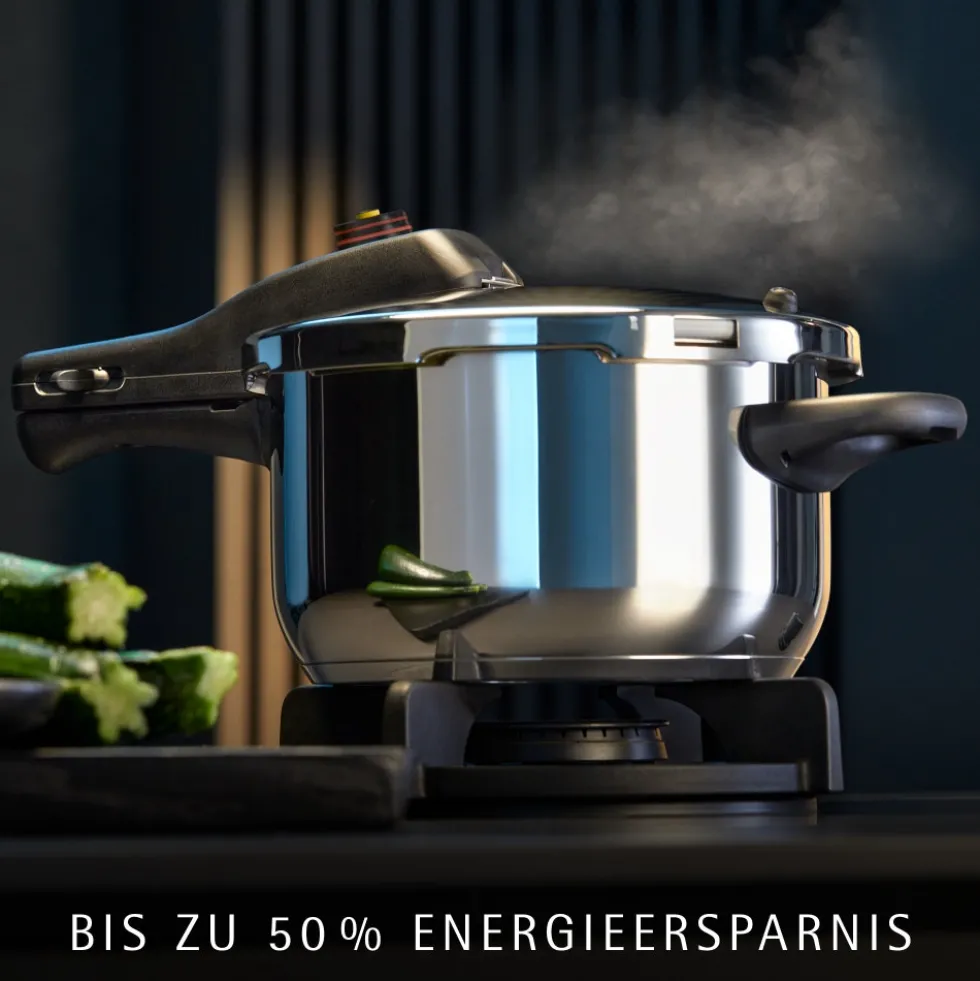Perfect One Pot Schnellkochtopf-Set, 22 cm, 3 & 4,5 L, stapelbar, mit Dämpfeinsatz