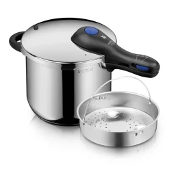 Perfect Plus One Pot Schnellkochtopf mit Dampfgareinsatz, 22 cm, 6,5 Liter