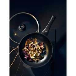 PermaDur Premium Wok mit Glasdeckel, 30 cm