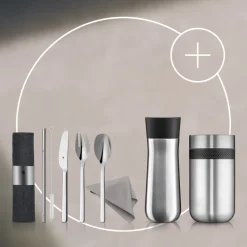 Picknick Essentials Set: Besteck, Behälter und Becher