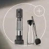 Set: Element One Wassersprudler, Lava, mit Wasserkaraffe und Reinigungsbürste