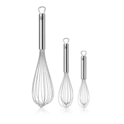 Set: Gourmet Küchenschüssel-Set, 4-teilig, mit Profi Plus Schneebesen-Set, 3-teilig