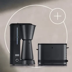 Set: WMF KÜCHENminis, Aroma Kaffeemaschine und 2-Scheiben-Toaster, Deep Black