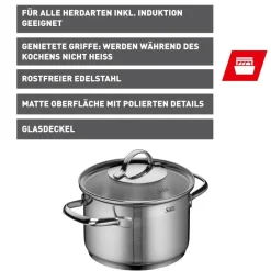 Silit Achat Kochtopf mit Deckel, 16 cm