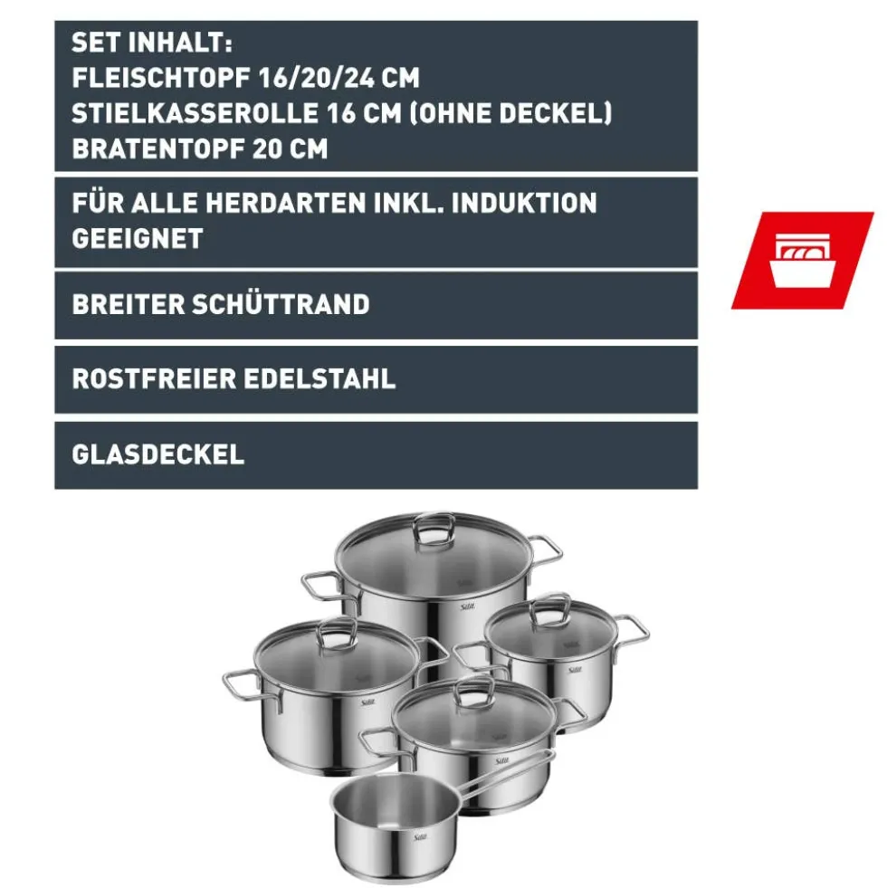 Silit Alicante Topf-Set, 5-teilig