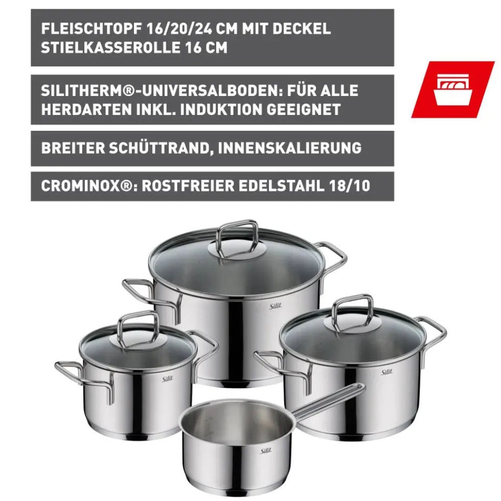 Silit Extra Cook Kochgeschirr-Set* 4-tlg.