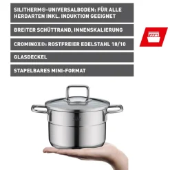 Silit Extra Cook Mini-Kochtopf 14 cm mit Glasdeckel