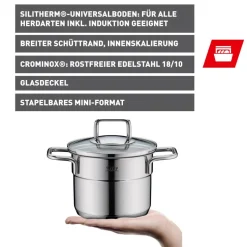 Silit Extra Cook Mini-Kochtopf 12 cm mit Glasdeckel
