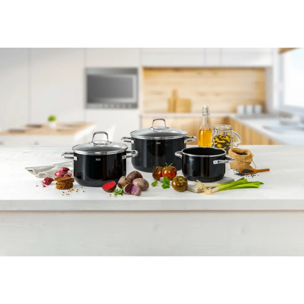 Silit Silargan® Elegance Topf-Set, 4-teilig, Black