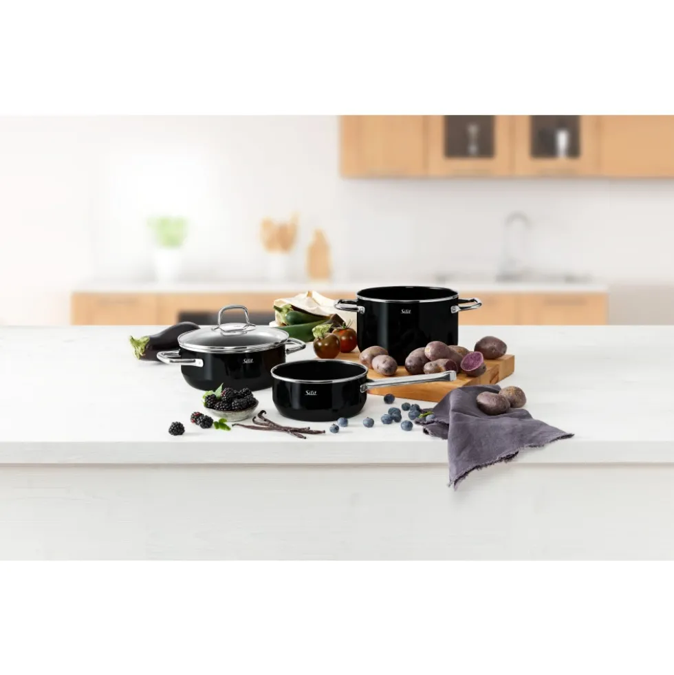 Silit Silargan® Elegance Topf-Set, 4-teilig, Black
