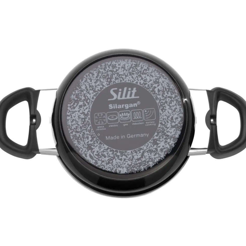 Silit Silargan® Modesto Bratentopf mit Deckel, 16 cm, Black